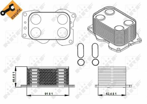 Радіатор масляний Citroen Jumpy/Fiat Scudo/Peugeot Expert 2.0 HDI 07- (теплообмінник)