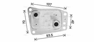 Масляний Радіатор c4 2.0 09-, c5 2.0 09-, jumper 2.0 15-, ford, peugeot