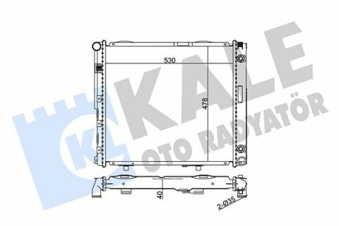 KALE DB Радіатор охолодження W124 2.0D/3.0D 85-93