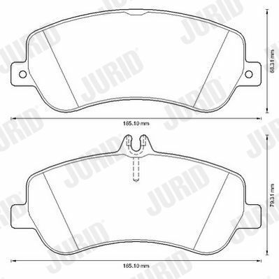 JURID DB Тормозные колодки пер. GLK-Class 08-