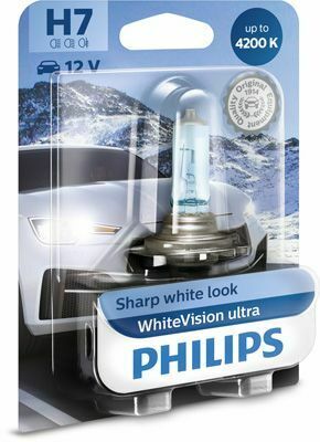 12972WVUB1 (PHILIPS) H7 WhiteVision ultra +60% (4200K) 12V 55W PX26d Blst. 1 pc(заміна 12972WHVB1)