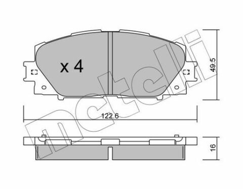 Колодки гальмівні (передні) Toyota Prius 08-/Corolla 12-/Lexus CT 10-