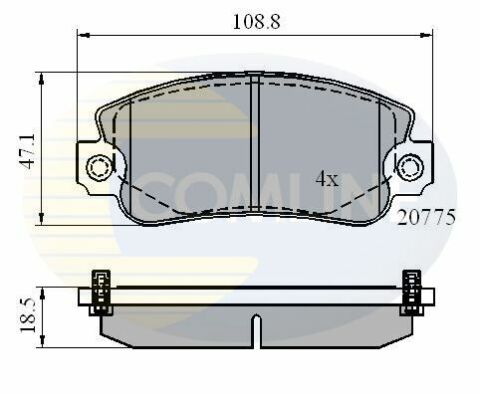 CBP4129 Comline - Гальмівні колодки до дисків