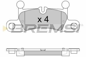 Гальмівні колодки зад. Porsche Cayenne (92A) 10- (Brembo)