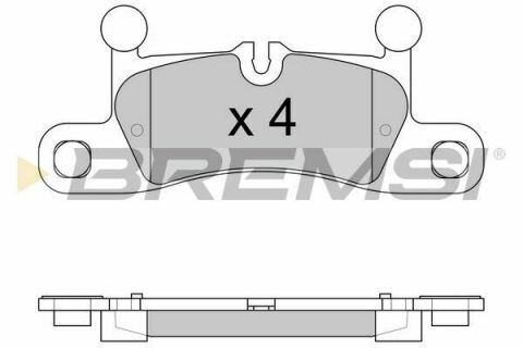 Тормозные колодки зад. Porsche Cayenne (92A) 10- (Brembo)