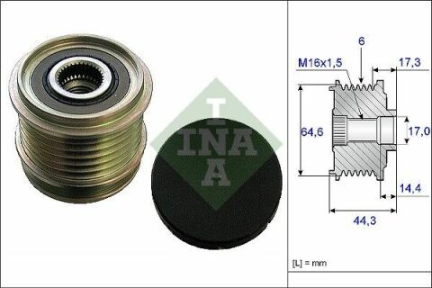 Шків генератора Audi A4/A6 2.8/3.2 FSI 05-11