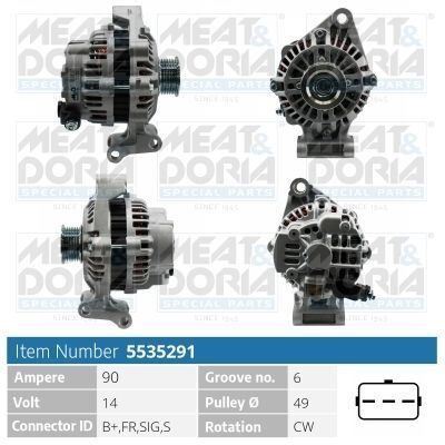 Генератор fiesta v (jh_, jd_) 1.6 16v 01-08, mazda 2 (dy) 1.4 03-07