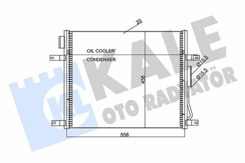 KALE JEEP Радіатор кондиціонера Grand Cherokee II 2.7CRD/4.7 03-