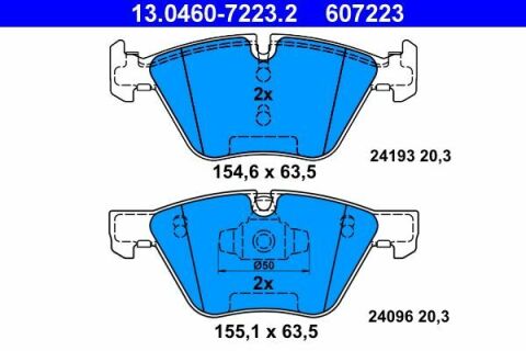 Колодки гальмівні (передні) BMW 1 (E81/E82)/3 (E90-E93)/X1 (E84)/Z4 (E89) 04-16