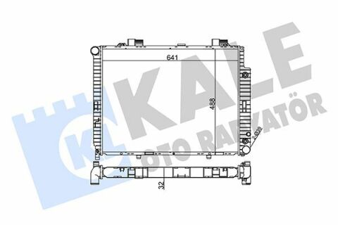 KALE DB Радиатор охлаждения W210 2.0/2.3 95-