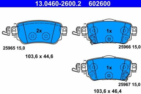 Колодки тормозные (задние) Nissan Leaf 17-/Qashqai/X-trail 13-/Renault Kadjar 15-/Koleos 16- (TRW)