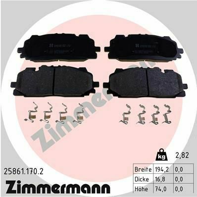 Колодки гальмівні (передні) Audi A5/Q7 2.0-3.0 D 15-/VW Touareg 17- (Akebono) (з аксесуарами)