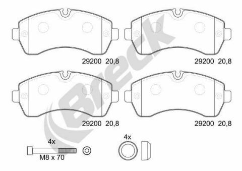 Колодки тормозные (передние) MB Sprinter 509-515CDI/VW Crafter 50 06- (спарка)