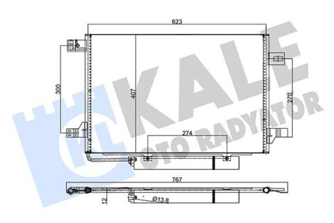 Радиатор кондиционера (конденсатор) с осушителем w169 04-