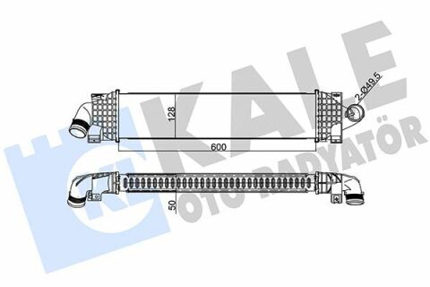 KALE FORD Интеркулер C-Max,Focus II,III,Kuga I,II,Mondeo IV,S-Max 1.6/2.0TDCi 04-