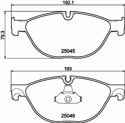 Тормозные колодки пер. BMW 5(F10)/5(F11)/6(F12)/6(F13) 08-