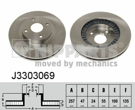 Диск тормозной (передний) Mazda 323 96-04 (257x24)