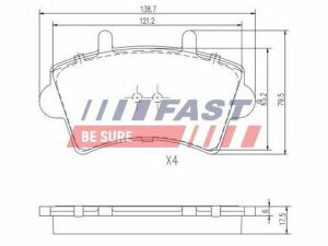 Тормозные колодки дисковые передние RENAULT Master II 97-10; NISSAN Interstar 01-10; OPEL Movano A 98-10