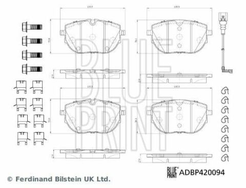 Колодки тормозные (передние) VW T6 15-(с датчиком)