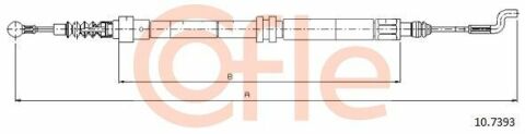 Трос ручного гальма зад. T4 97- (R16) Л=Пр.