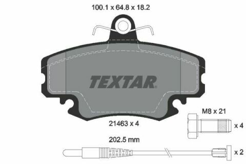 Колодки тормозные (передние) Dacia Logan 04-/Renault 11/19/21/Peugeot 205/309 Q+ (с датчиками)