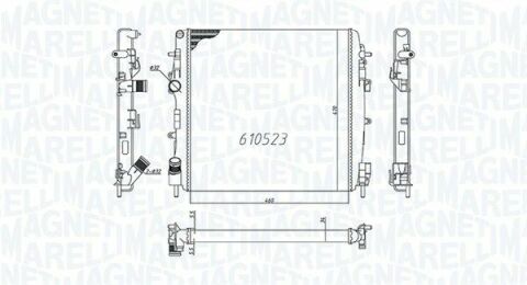 радіатор RENAULT KANGOO 1.6-1.9 DCI [350213995000]
