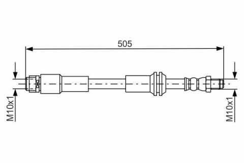 Шланг тормозной (передний) MB A-class (W176) 98-04/B-class (W246/W242) (505mm) 11-