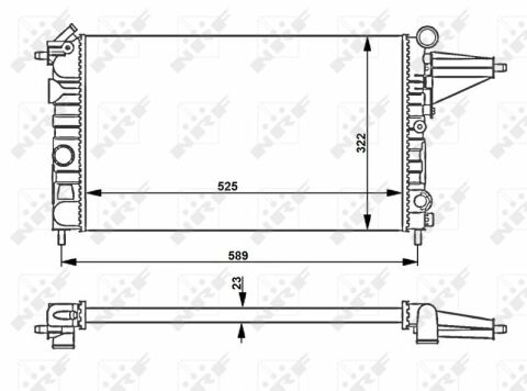 Радіатор охолодження Opel Vectra A 1.4-1.6i 88-95