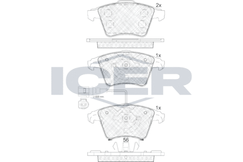 Колодки тормозные (передние) VW T4 92-03/T5 03-15/T6 15-/Multivan V/VI 03- (+датчик)