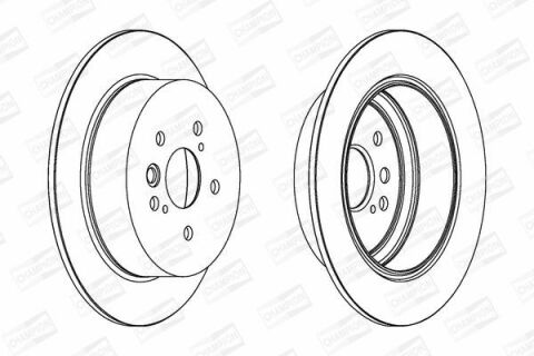 CHAMPION TOYOTA Диск тормозной задн.Rav 4 II 00-