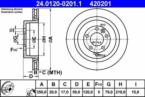 Диск гальмівний Land Rover Discovery 04-18/Range Rover Sport 05-13 (350x20)