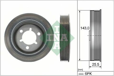 Шків колінвалу Citroen Berlingo/Peugeot Partner 1.1-1.6 96- Шків колінвалу Citroen Berlingo/Peugeot Partner 1.1-1.6 96-
