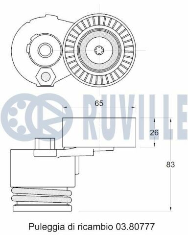 Ролик натяж. duster, logan, kangoo 1.5dci 01-, nissan qashqai, note