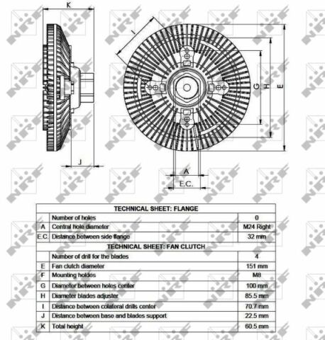 Муфта вентилятора Ford Transit 2.5D 98- Муфта вентилятора Ford Transit 2.5D 98-
