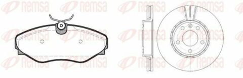 Комплект: 2 диска+ 4 колодки гальмівних