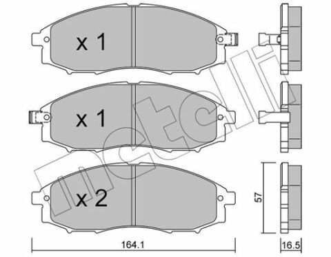 Колодки тормозные (передние) Nissan Navara/Pick Up 2.4i/2.5 TD 98- (Akebono)