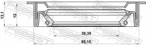 Сальник піввісі 40x55x12x13 Focus/C-Max/Kuga 03-07