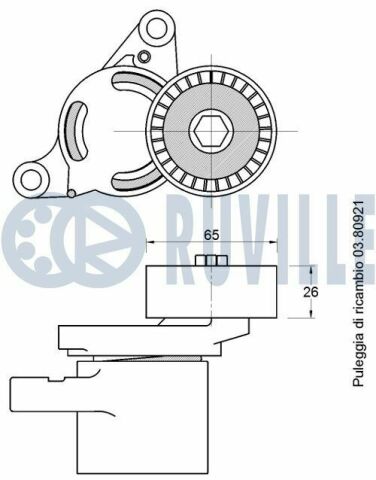 Ролик натяжной 1/f20, 3/f30