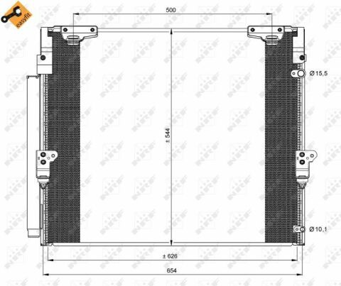 Радиатор кондиционера Toyota Land Cruiser/Lexus LX 4.5d/4.7/5.7i 07-