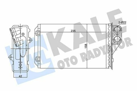 KALE CITROEN Радиатор отопления C5 I 01-