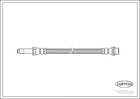 Шланг тормозной (задний) MB Sprinter 06-(540mm)