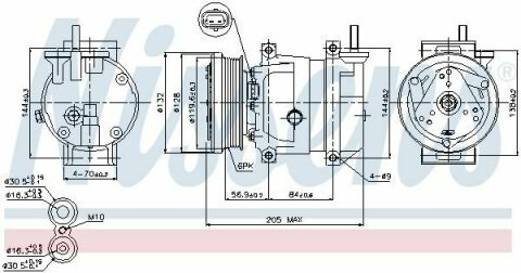 Компрессор CT GMC AVEO(05-)1.2 i 8V(+)[OE 96246405]