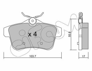 Тормозные колодки зад. Citroen C4 09-/Peugeot 3008 09- (TRW)