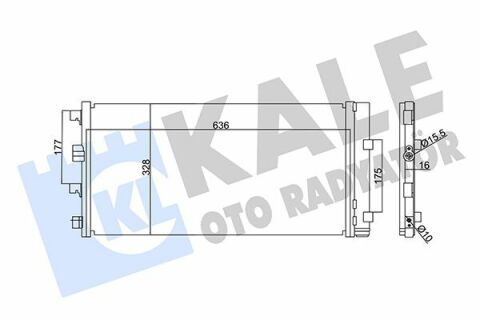 KALE RENAULT Радиатор кондиционера Duster 10-