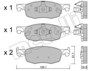 Колодки тормозные (передние) Toyota Yaris 20-/Mazda 2 22- (+ датчики)