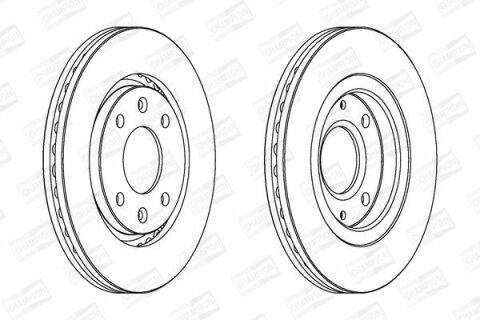 Гальмівний диск передній 406 1.6/2.1TD 95- PEUGEOT