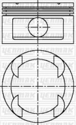Поршень с кольцами и пальцем (размер отв. 86,00/std) opel omega b 3.0 (6цл.) (x 30 xe)