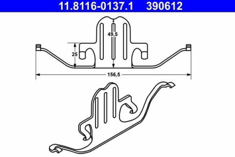 Планка супорта (переднього) прижимна BMW 1 (E81/E87)/3 (E90-93)/5 (E60/F10) 03- (Ate)