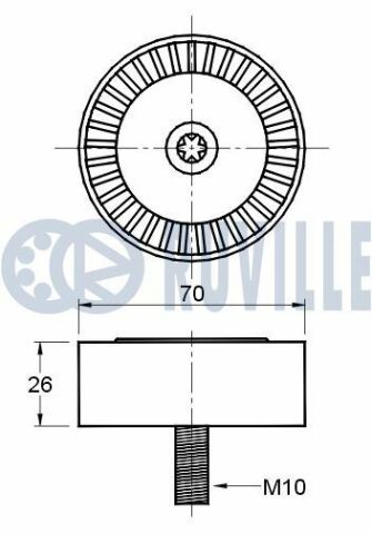 Натяжной ролик astra h, vectra c 1.9 cdti 04-