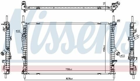 Радіатор FORD TRANSIT TOURNEO CUSTOM (TTF) (12-) 2.2 TDCI